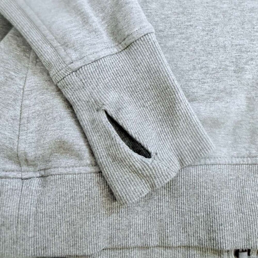 Athleta Sweater Womens Sz M Grey Hoodie Full Zip Fleece Scuba Thumbhole Ladies - Picture 8 of 14